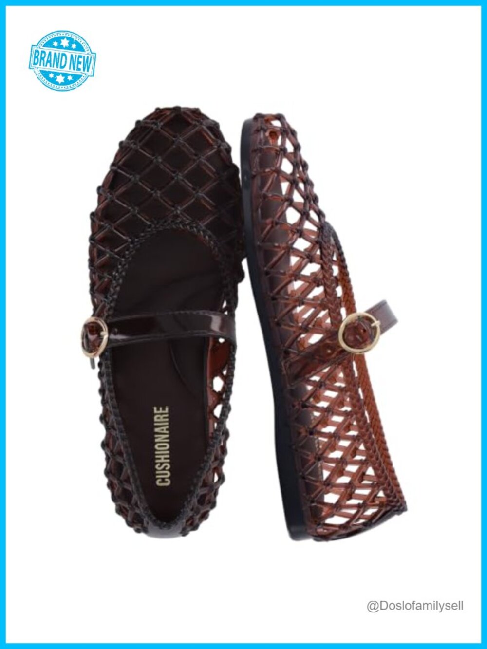Women's Mary Jane Jelly Flats Adjustable Buckle PVC Water Resistant